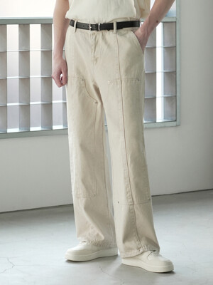 M223 PIGMENT CARPENTER WORK PANTS_BEIGE