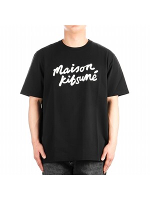 24SS (MM00101KJ0118 BLACK WHITE) 남성 핸드라이팅 반팔 티셔츠