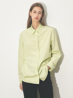 SOLID OVER-FIT SHIRTS_GREEN