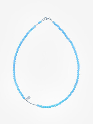 [silver925] sky-blue gemstone necklace