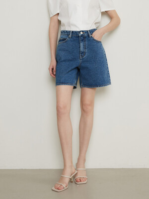 HALF DENIM PANTS / BLUE