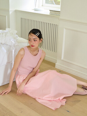 Sleeveless Long Dress_ Pink