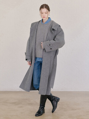 24FN hoody roomy handmade coat [M/GY]