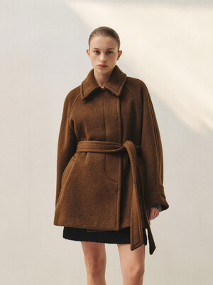 RTW CAMEL HAIR SEMI DOUBLE HALF COAT_2COLORS
