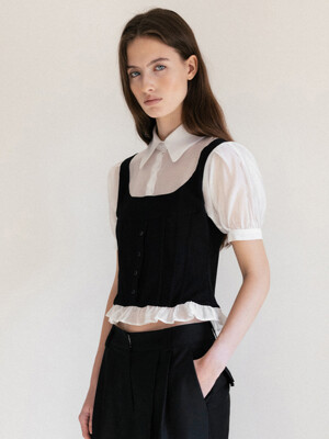 [단독] PINTUCK BUSTIER HALF SHIRT_TT5S103IV
