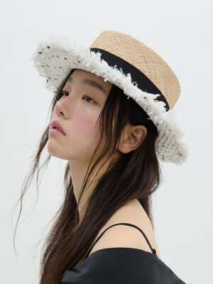 Tweed Boater Hat