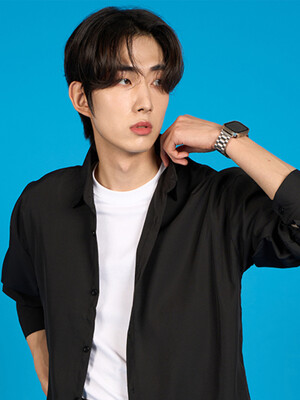 MEN 여름 쿨링 냉감 오버핏 기능성 경량 긴팔셔츠 [BLACK]