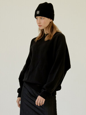 [리퍼브]re-l logo over-fit mtm (black)