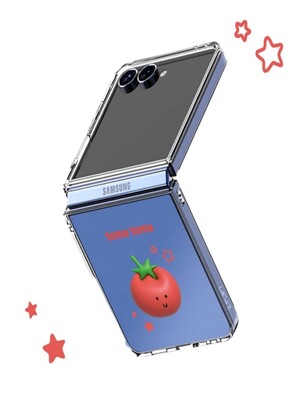 Tomatoma Galaxy Z-Flip 7 Flip6 Flip5 Transparent Hard Case