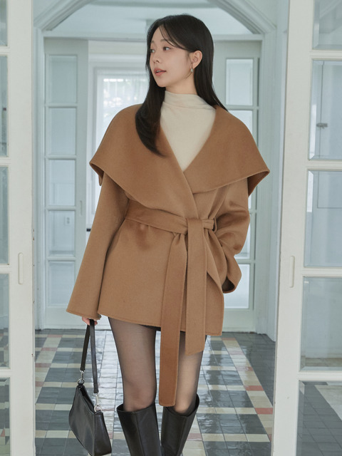 이바나헬싱키 Ella Silk cashmere short coat