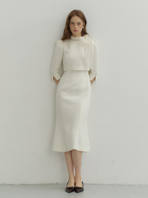 플로움 Classic Overlay Scarf Dress_2Color