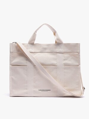 CANVAS 3WAY POCKET BAG (WHITE)