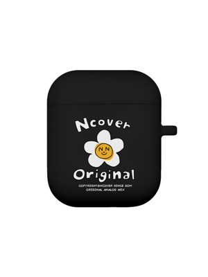 Flower graphic-black(airpods jelly case)
