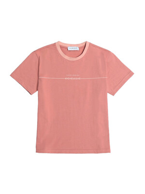 Printing logo silket t-shirt/ Pink