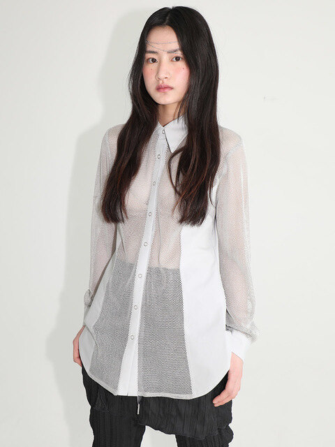 ★NOFFICIALNOFFICE★LAYERED BOLERO T-SHIRT IVORY★正規品 노피셜노피스]LAYERED BOLERO T-SHIRT IVORY