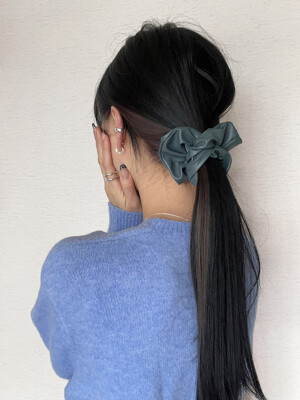 Fake leather scrunchie (4color)
