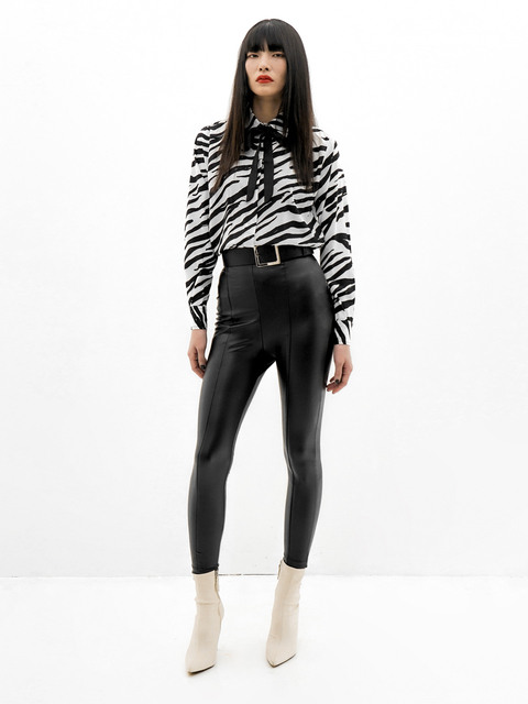 팬츠,팬츠 - 언티지 (UNTAGE) - High-Rise Faux-Leather Pants_UWS-FP22 