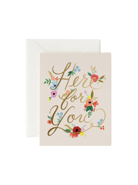 문구 - 라이플페이퍼 (RIFLE PAPER) - 라이플페이퍼 Floral Here for You Card 응원 카드