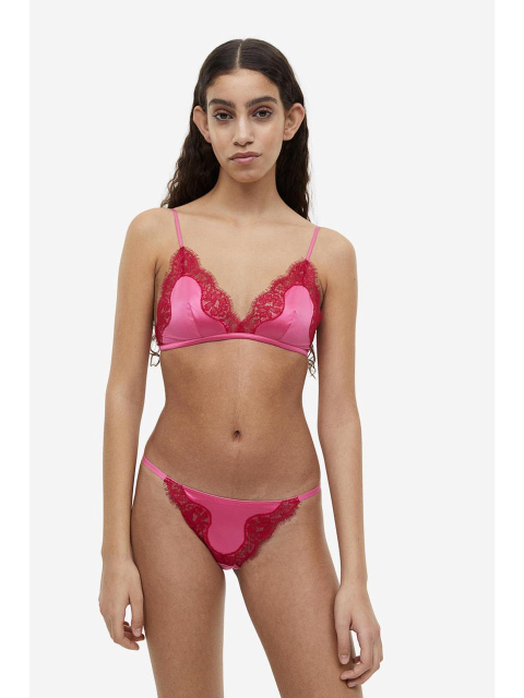 언더웨어 - 에이치엔엠 (H&M) - 새틴 Thong 팬티 2피스 세트 핑크 1156771002