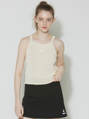 Piping line knit top_ivory