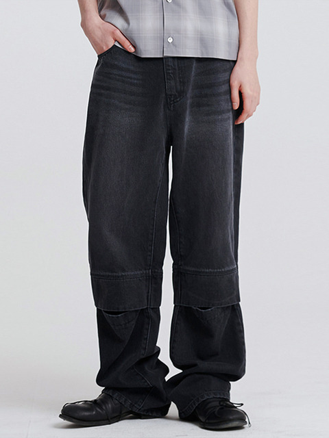 데님,데님 - 애니타임로릭 (ANYTIME LOREAK) - Cosmos Denim Pants-BLACK