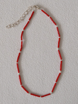 RED BAMBOO NECKLACE