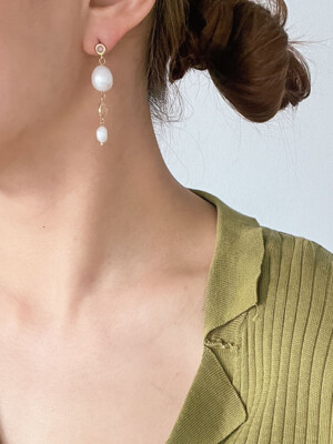 펄 & 크리스탈 Pearl & Crystal Earrings (3 colors)