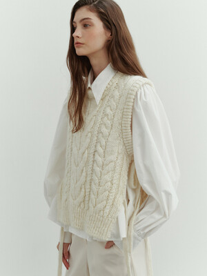 MOHAIR TWISTED KNIT_TT3W301IV