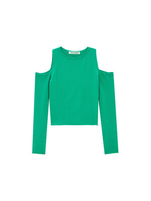 Compact Off-Shoulder Pullover_green
