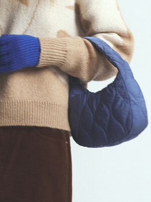 MINI QUILTED HOBO BAG_BLUE