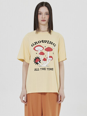 R MUSHROOM GRAPHIC T-SHIRT_YELLOW