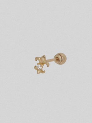 14k anchor cubic piercing earrings