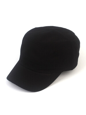 Basic Cotton Black Military Cap 마린캡