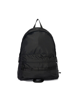 NYLON RIBSTOP BACK PACK (MIDIUM SIZE)-BLACK