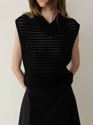 SUSTAINABLE PAPER VEST_BLACK