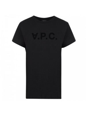 당일 VPC 벨벳 로고 티셔츠 COBQX LZZ 24SS 블랙 F26944