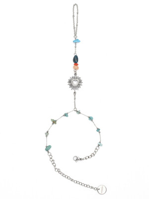 Chain Link Ring Bracelet - Heart _ BLUE