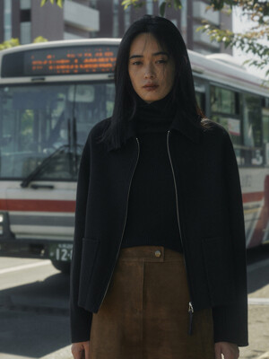 OWNED HANDMADE SHORT COAT_BLACK