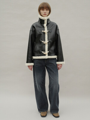 REVERSIBLE MUSTANG JACKET - BLACK