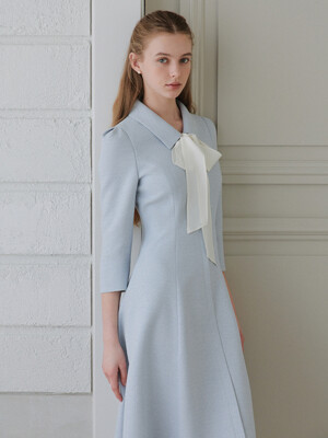 LINDY COLLAR DRESS_LIGHT BLUE