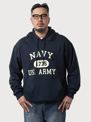 NAVY 1775 US ARMY 후드티 네이비