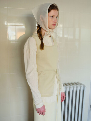 lace button scarf (ivory)