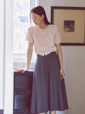 Summer Wool Flare Volume Long Skirt_2color