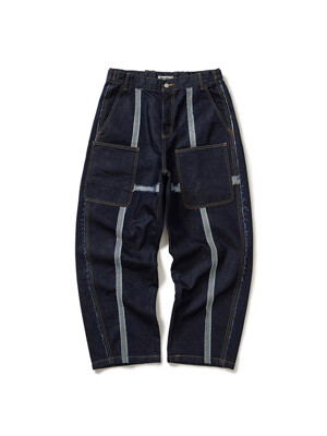 12.5oz flaw denim pants / Indigo