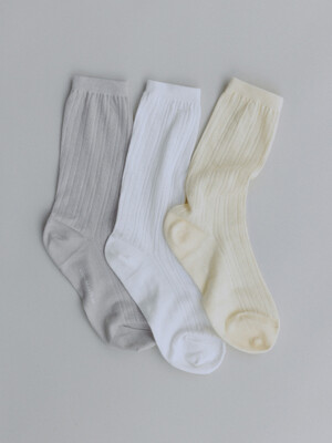PUNCHING EYELET SOCKS_3COLORS SET
