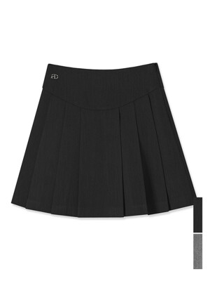 Slim Mini Pleats Skirt - 2COL
