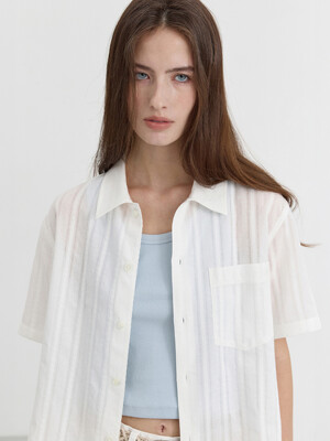 UNISEX CLASSIC HOLIDAY SHIRT OFF WHITE_UDSH5B126OW