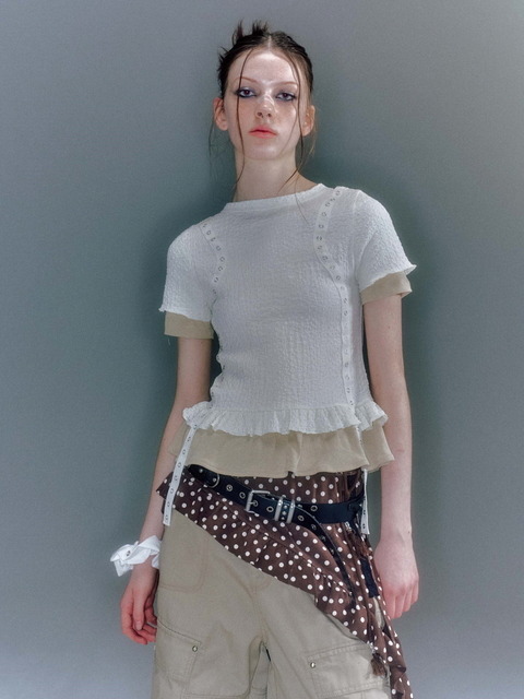 スカート VACANT Archive : 25SS / CAESARS BUCKLE LAP SKIRT (2COLORS) VACANT Archive VACANT Archive SS25 CAESARS BUCKLE LAP SKIRT