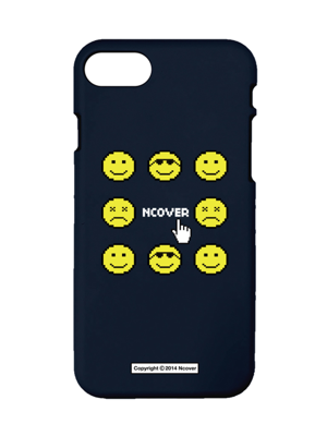 Smile face-navy(color jelly case)