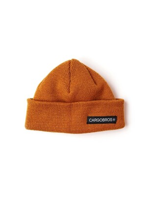 CB LOGO SHORT BEANIE (BROWN)